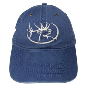 RMEF Slideback Baseball Cap Blue One Size Adjustable Embroidered Vented Holes